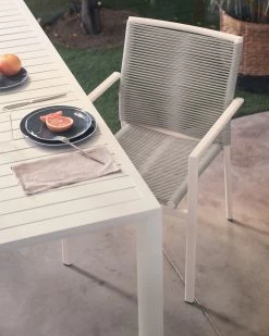Culip Aluminium Outdoor Table With White Finish 180 X 90 Cm | Kave Home 17 Culip Aluminium Outdoor Table With White Finish 180 X 90 Cm | Kave Home -Quality Furniture Store A000002057 4