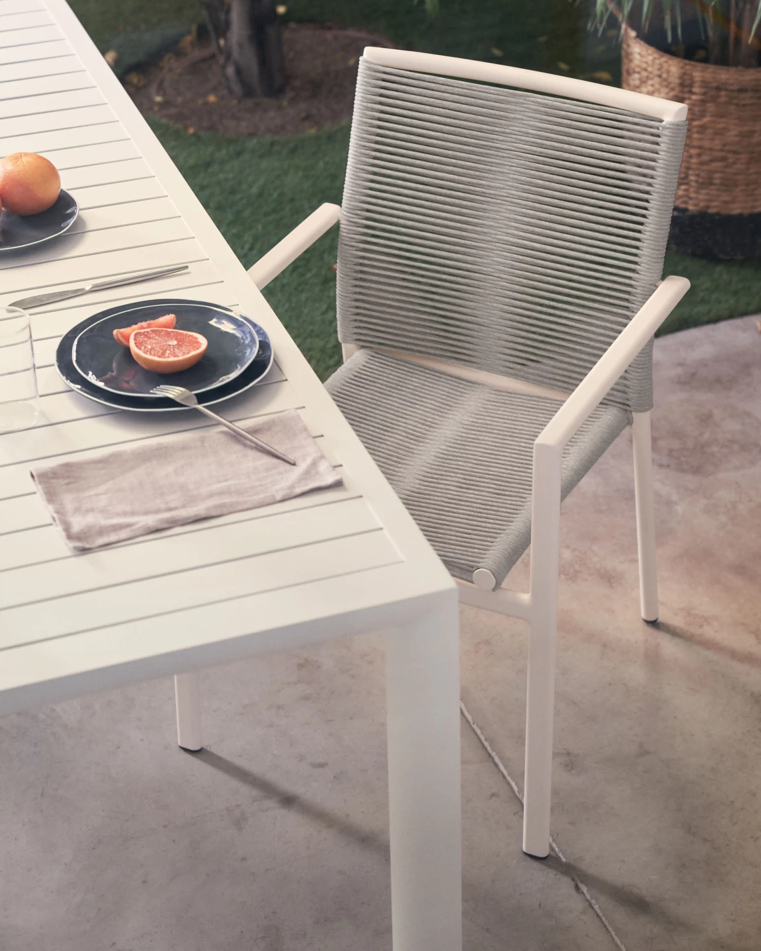 Culip Aluminium Outdoor Table With White Finish 180 X 90 Cm | Kave Home 10 Culip Aluminium Outdoor Table With White Finish 180 X 90 Cm | Kave Home - Image 8