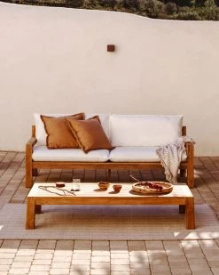 Forcanera 3 Seater Solid Teak Sofa, 211 Cm -Quality Furniture Store A000002060 12