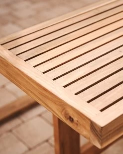 Canadell 100% Outdoor Solid Recycled Teak Tall Bench 130 Cm | Kave Home -Quality Furniture Store A000002063 4