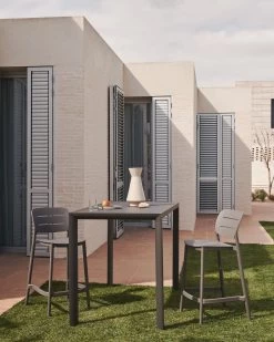 Morella Stackable Outdoor Stool In Grey 65 Cm | Kave Home -Quality Furniture Store A000002110 0 1