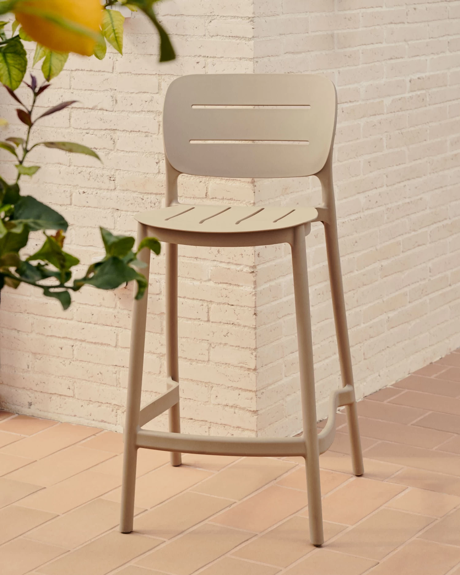 Morella Stackable Outdoor Stool In Beige 65 Cm In Height | Kave Home 4 Morella Stackable Outdoor Stool In Beige 65 Cm In Height | Kave Home - Image 2