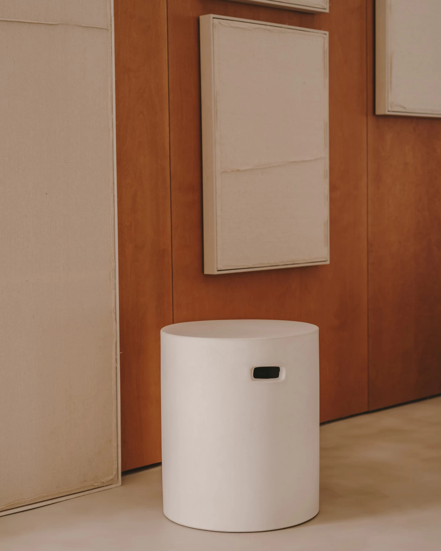 Aiguablava Footrest In White Cement à 37 Cm | Kave Home 4 Aiguablava Footrest In White Cement à 37 Cm | Kave Home - Image 2