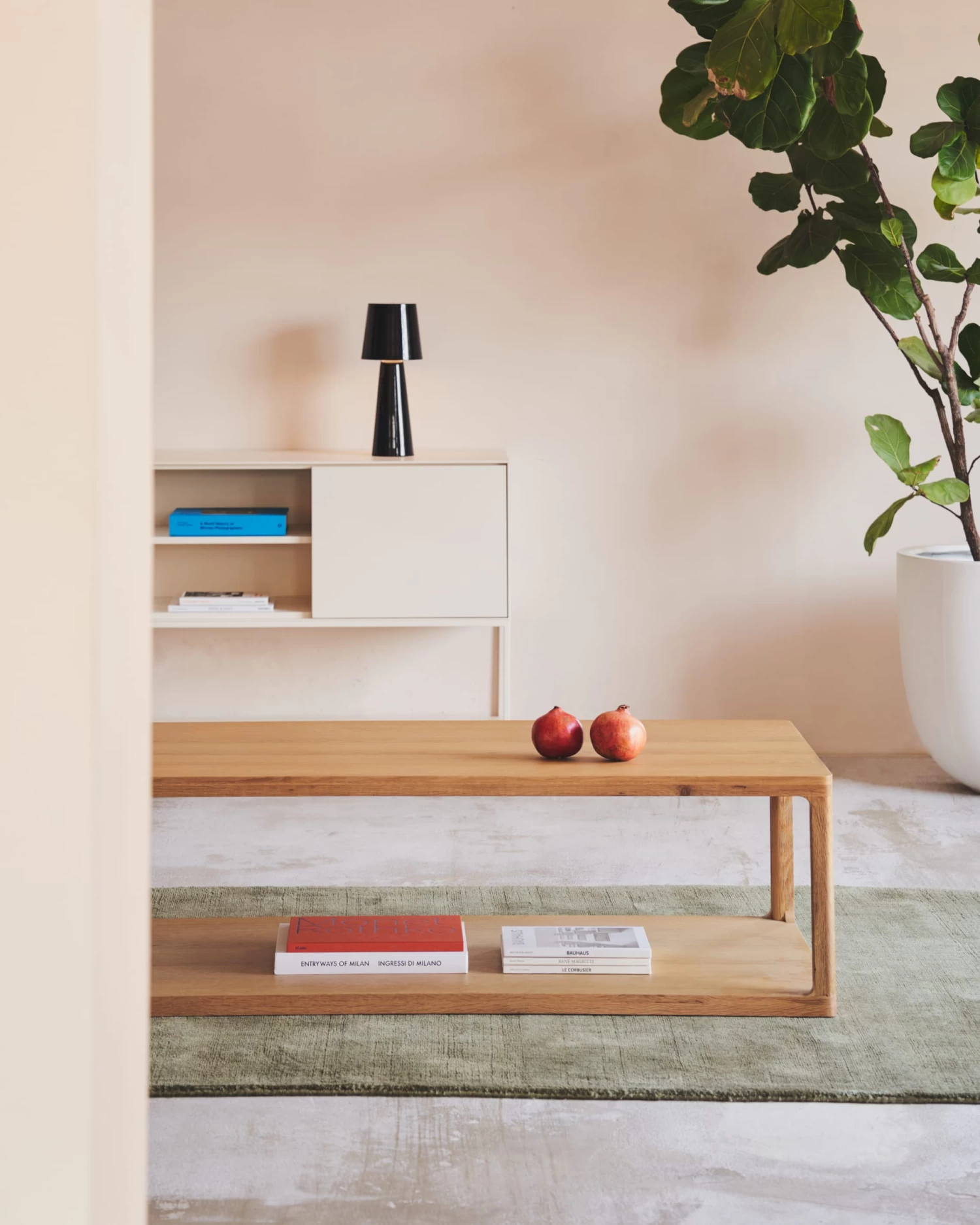 Maymai Oak Wood Coffee Table 140 X 65 Cm 4 Maymai Oak Wood Coffee Table 140 X 65 Cm - Image 2