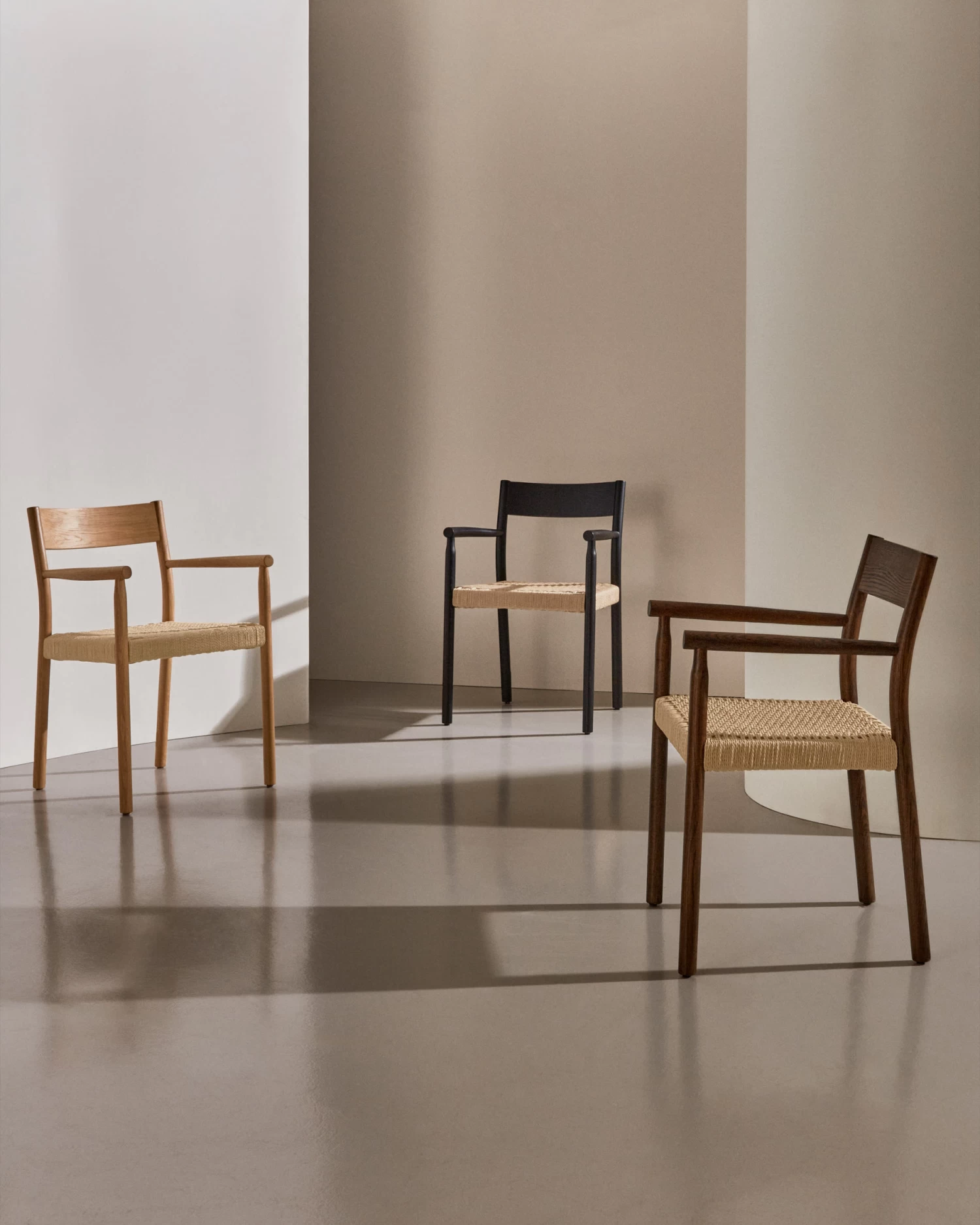 Yalia Chair In Solid Oak 100% FSC With Walnut Finish And Rope Seat | Kave Home 6 Yalia Chair In Solid Oak 100% FSC With Walnut Finish And Rope Seat | Kave Home - Image 4