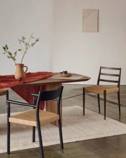 Analy Chair In Solid Oak 100% FSC With Walnut Finish And Rope Seat | Kave Home 15 Analy Chair In Solid Oak 100% FSC With Walnut Finish And Rope Seat | Kave Home -Quality Furniture Store A000002225 2