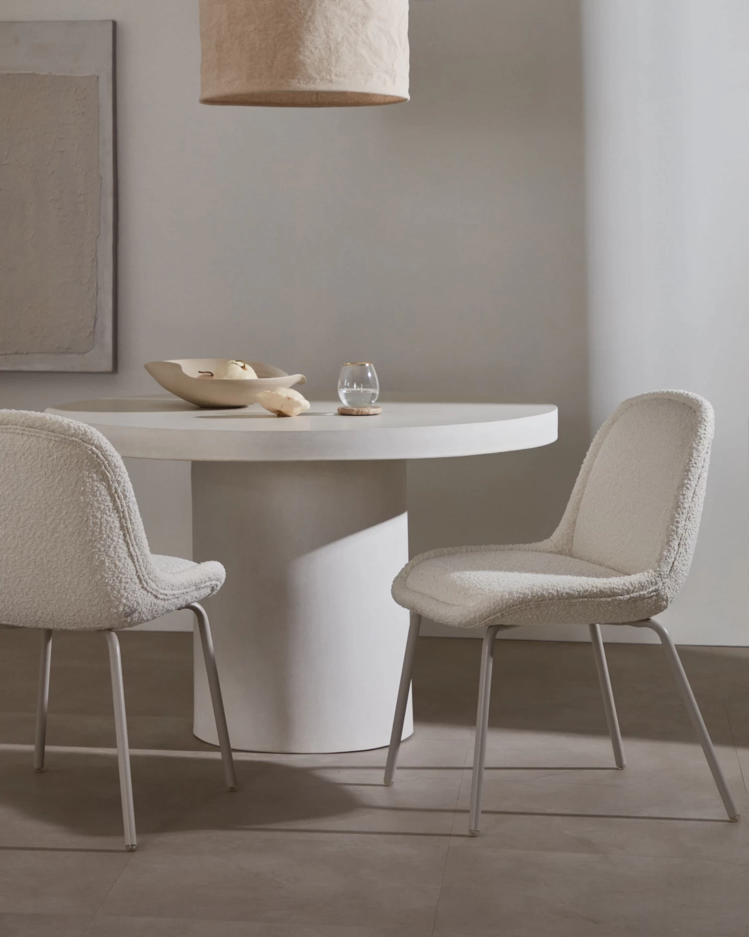 Aiguablava Round Table In White Cement, Ø 120 Cm 4 Aiguablava Round Table In White Cement, Ø 120 Cm - Image 2