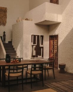 Analy Chair In Solid Oak 100% FSC With Black Finish And Rope Seat | Kave Home -Quality Furniture Store A000002293 2