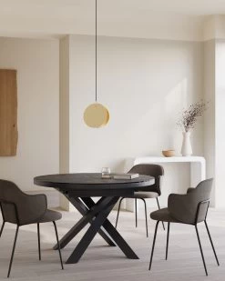 Yunia Chair In Grey Corduroy With Steel Legs In A Painted Black Finish | Kave Home 15 Yunia Chair In Grey Corduroy With Steel Legs In A Painted Black Finish | Kave Home -Quality Furniture Store A3D23007 0