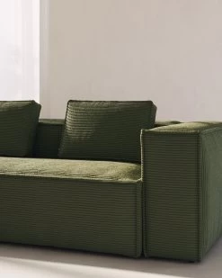 Blok 5 Seater Corner Sofa In Green Wide Seam Corduroy 320 X 290 / 290 X 320 Cm | Kave Home 14 Blok 5 Seater Corner Sofa In Green Wide Seam Corduroy 320 X 290 / 290 X 320 Cm | Kave Home -Quality Furniture Store A3D23008 38 1