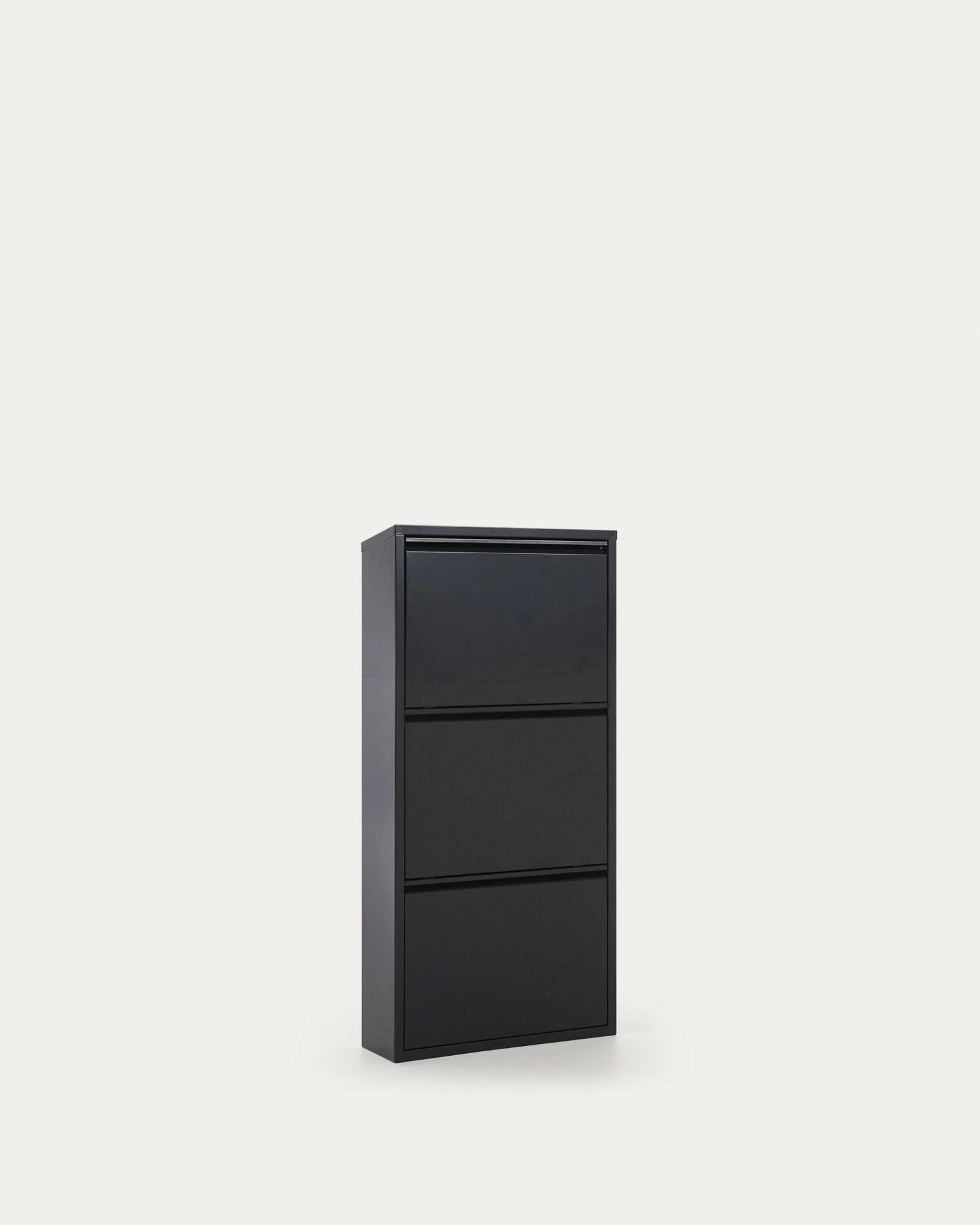 Ode Shoe Rack With 3 Doors In Black 50 X 103 Cm | Kave Home 3 Ode Shoe Rack With 3 Doors In Black 50 X 103 Cm | Kave Home