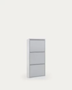 Shoe Rack Ode 50 X 103 Cm 3 Doors Grey | Kave Home