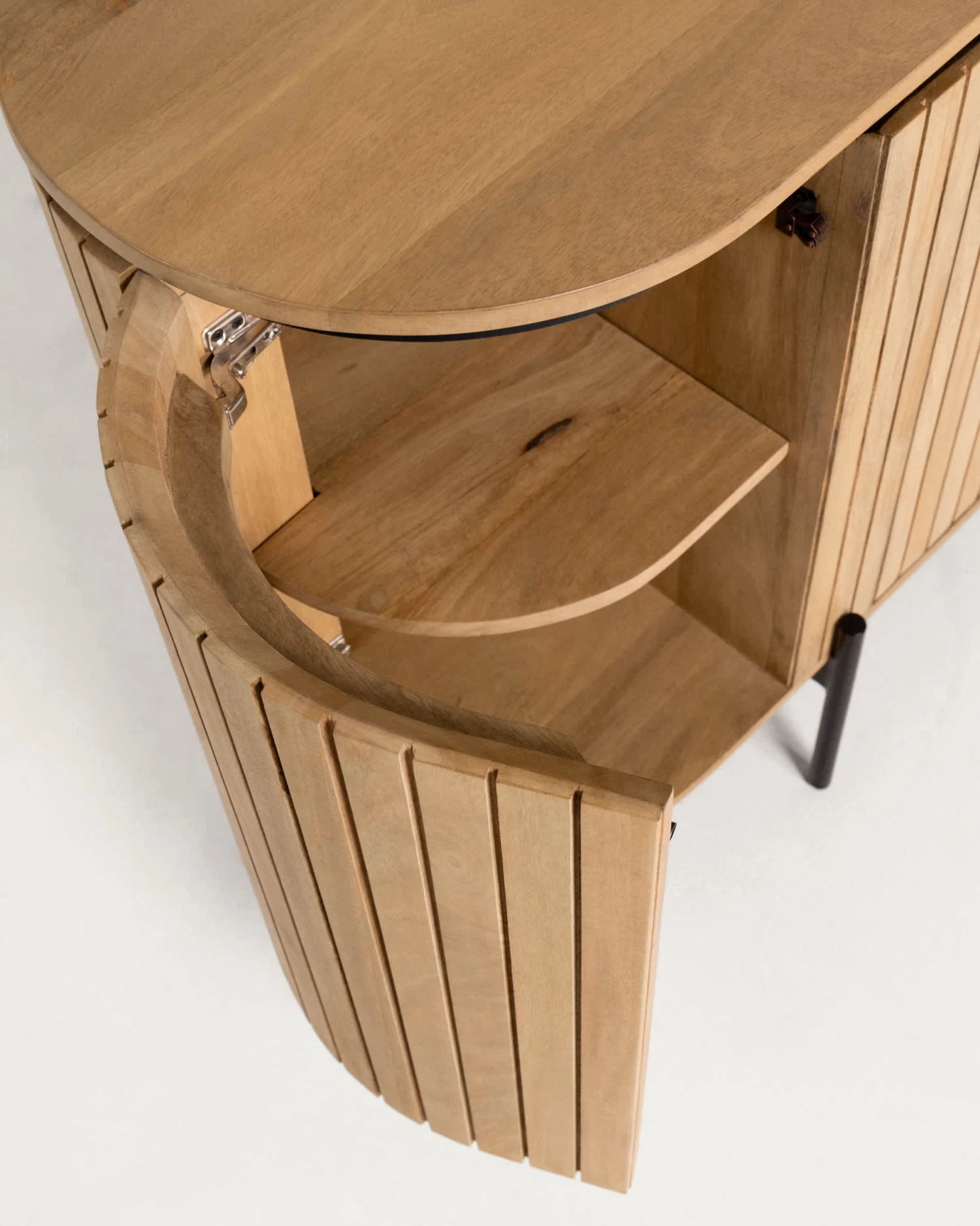 Licia Solid Mango Wood Sideboard With 4 Doors And Black Finish Metal 170 X 80 Cm | Kave Home 5 Licia Solid Mango Wood Sideboard With 4 Doors And Black Finish Metal 170 X 80 Cm | Kave Home - Image 3