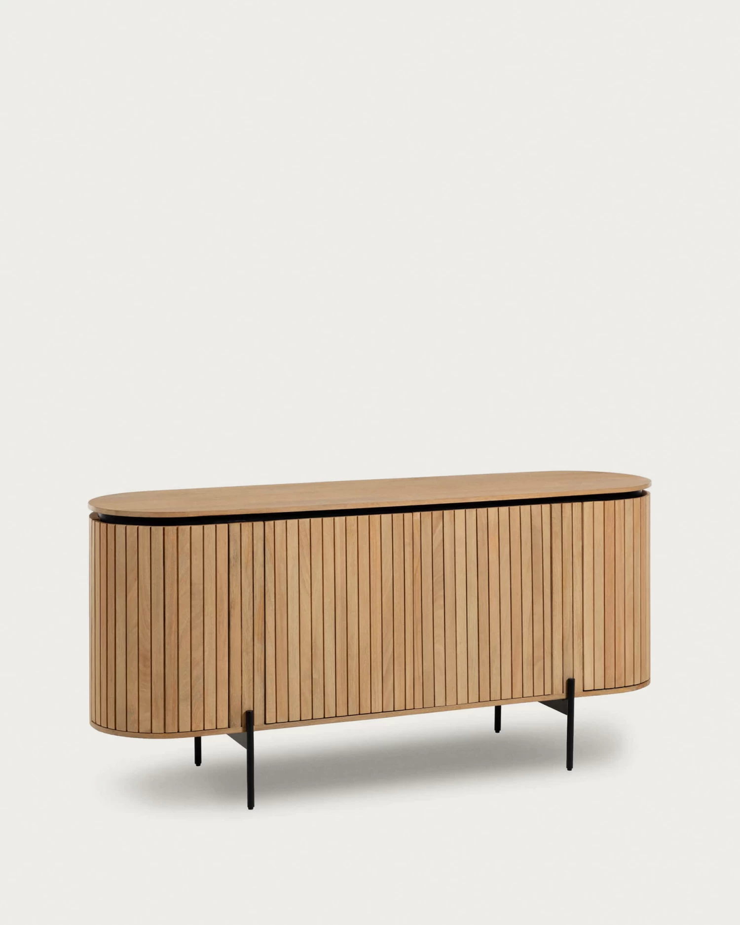 Licia Solid Mango Wood Sideboard With 4 Doors And Black Finish Metal 170 X 80 Cm | Kave Home 8 Licia Solid Mango Wood Sideboard With 4 Doors And Black Finish Metal 170 X 80 Cm | Kave Home - Image 6
