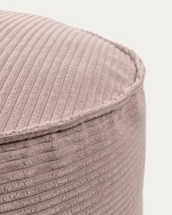 Wilma Large Pouffe In Pink Wide Seam Corduroy Ã 70 Cm | Kave Home -Quality Furniture Store AA6212LN24 1D02
