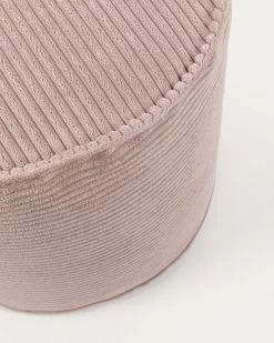 Wilma Large Pouffe In Pink Wide Seam Corduroy à 40 Cm | Kave Home 9 Wilma Large Pouffe In Pink Wide Seam Corduroy à 40 Cm | Kave Home -Quality Furniture Store AA6214LN24 1D01