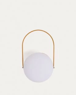 Tea Table Lamp In Polythene And Metal With Mustard Finish | Kave Home 14 Tea Table Lamp In Polythene And Metal With Mustard Finish | Kave Home -Quality Furniture Store AA7245S81 1V02