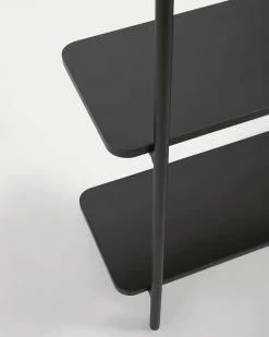 Galatia Melamine And Metal Clothes Rail With Black Finish 60 X 162 Cm | Kave Home -Quality Furniture Store AA7264M01 1D01