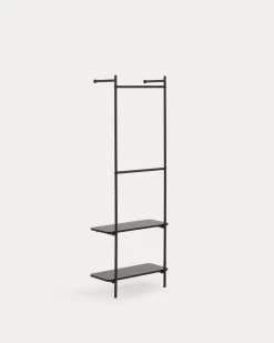 Galatia Melamine And Metal Clothes Rail With Black Finish 60 X 162 Cm | Kave Home -Quality Furniture Store AA7264M01 1V02