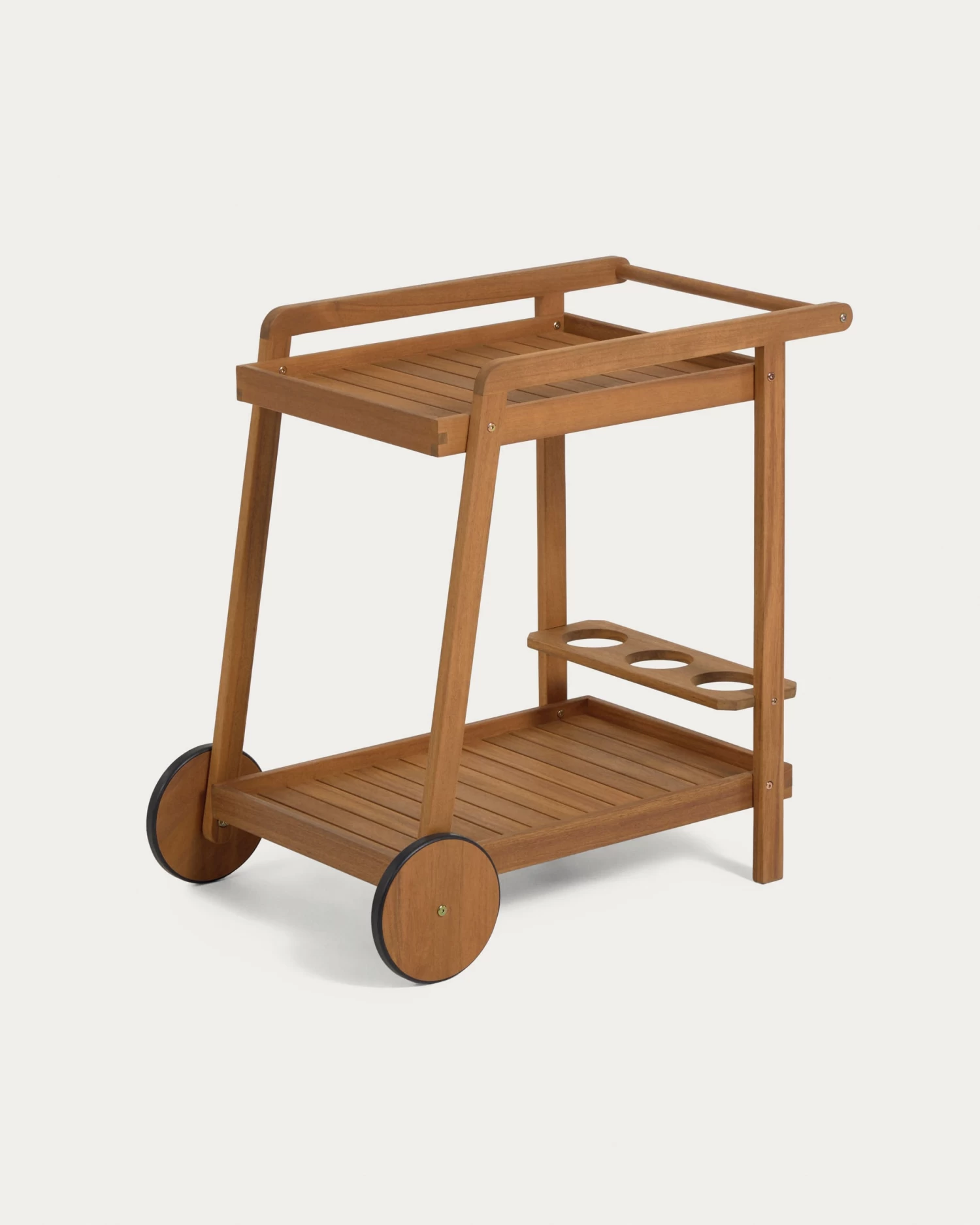 Felisa Solid Acacia Hostess Trolley FSC 100% 3 Felisa Solid Acacia Hostess Trolley FSC 100%