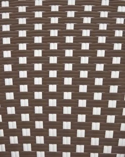 Marilyn Stackable Outdoor Bistro Chair In Aluminium And Synthetic Rattan, Brown & White -Quality Furniture Store AB510J09 1D04