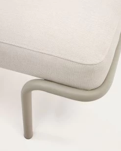 Compo Bench In Beige Chenille And Grey Metal Structure 130 Cm | Kave Home -Quality Furniture Store C00970DR39 1D01