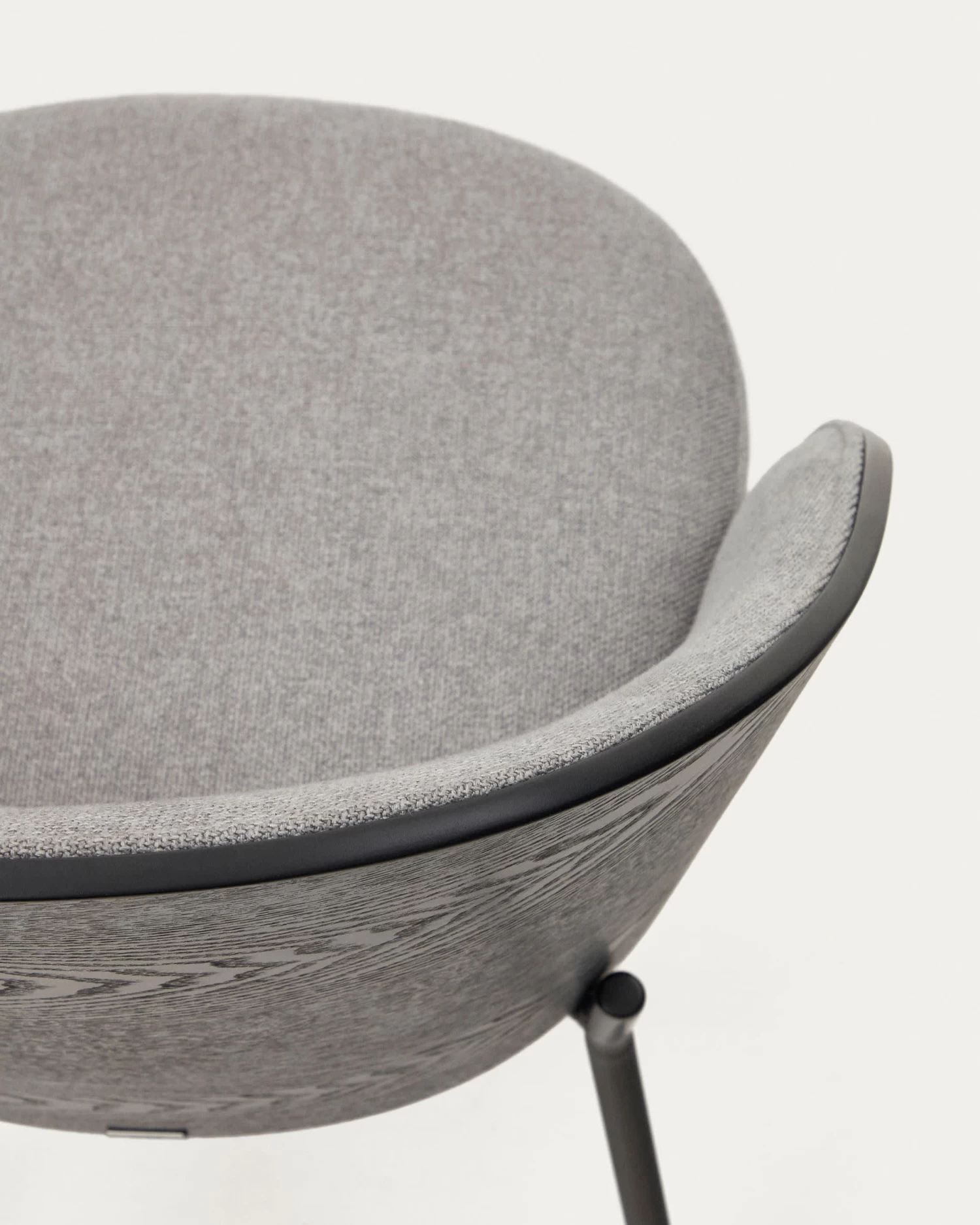 Eamy Light Grey Chair In An Ash Wood Veneer With A Black Finish And Black Metal | Kave Home 12 Eamy Light Grey Chair In An Ash Wood Veneer With A Black Finish And Black Metal | Kave Home - Image 10