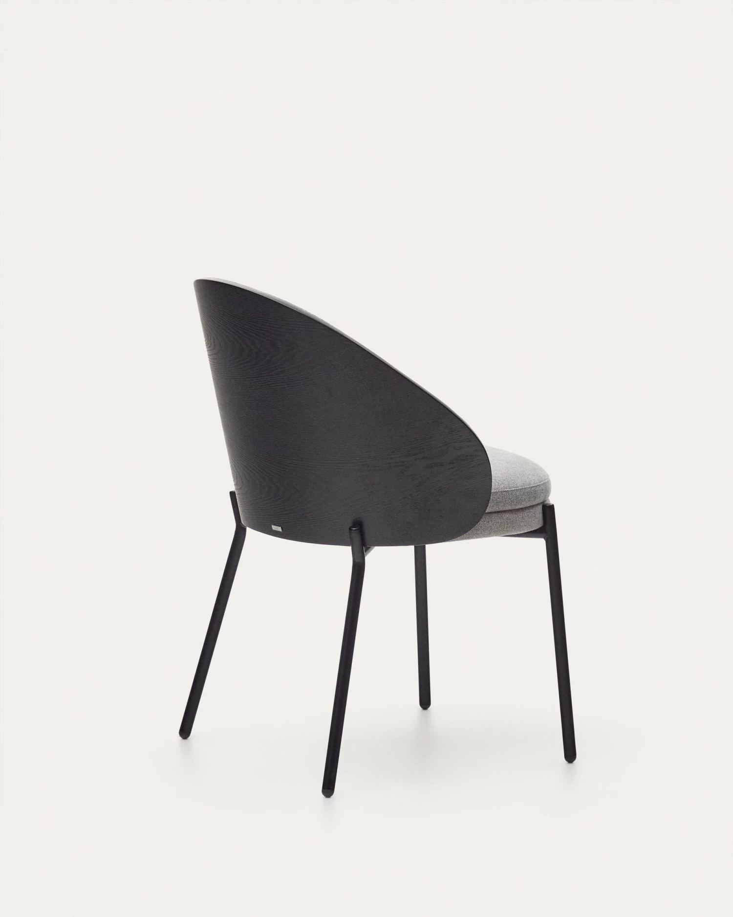 Eamy Light Grey Chair In An Ash Wood Veneer With A Black Finish And Black Metal | Kave Home 8 Eamy Light Grey Chair In An Ash Wood Veneer With A Black Finish And Black Metal | Kave Home - Image 6