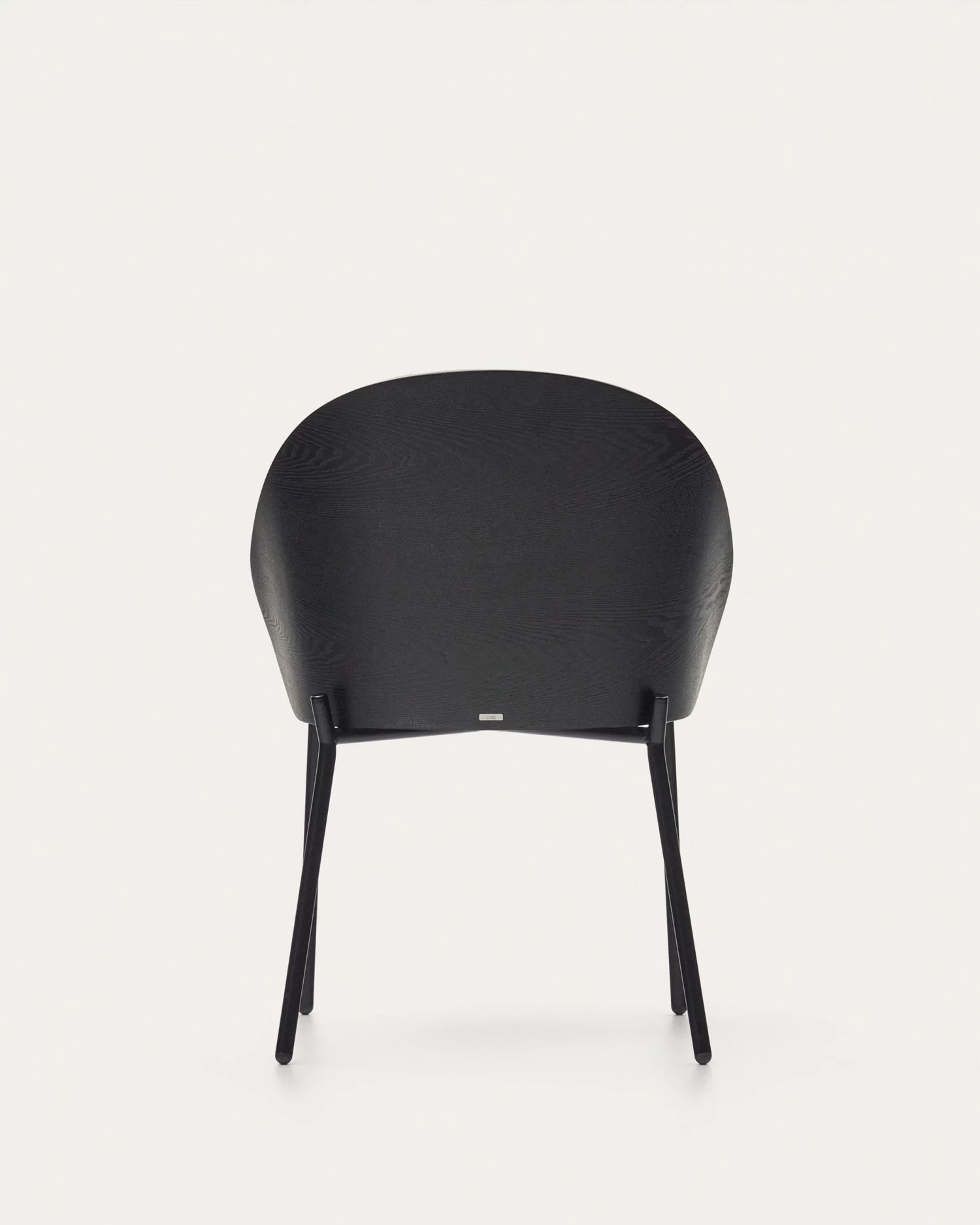 Eamy Light Grey Chair In An Ash Wood Veneer With A Black Finish And Black Metal | Kave Home 10 Eamy Light Grey Chair In An Ash Wood Veneer With A Black Finish And Black Metal | Kave Home - Image 8