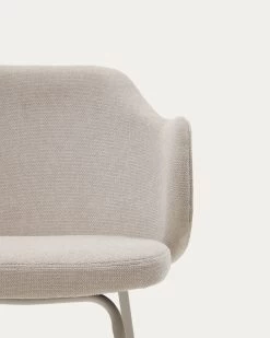 Yunia Chair In Beige With Steel Legs In A Painted Beige Finish | Kave Home -Quality Furniture Store C0100009BF12 1D01