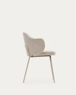 Yunia Chair In Beige With Steel Legs In A Painted Beige Finish | Kave Home -Quality Furniture Store C0100009BF12 1V02