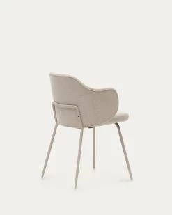 Yunia Chair In Beige With Steel Legs In A Painted Beige Finish | Kave Home -Quality Furniture Store C0100009BF12 1V03