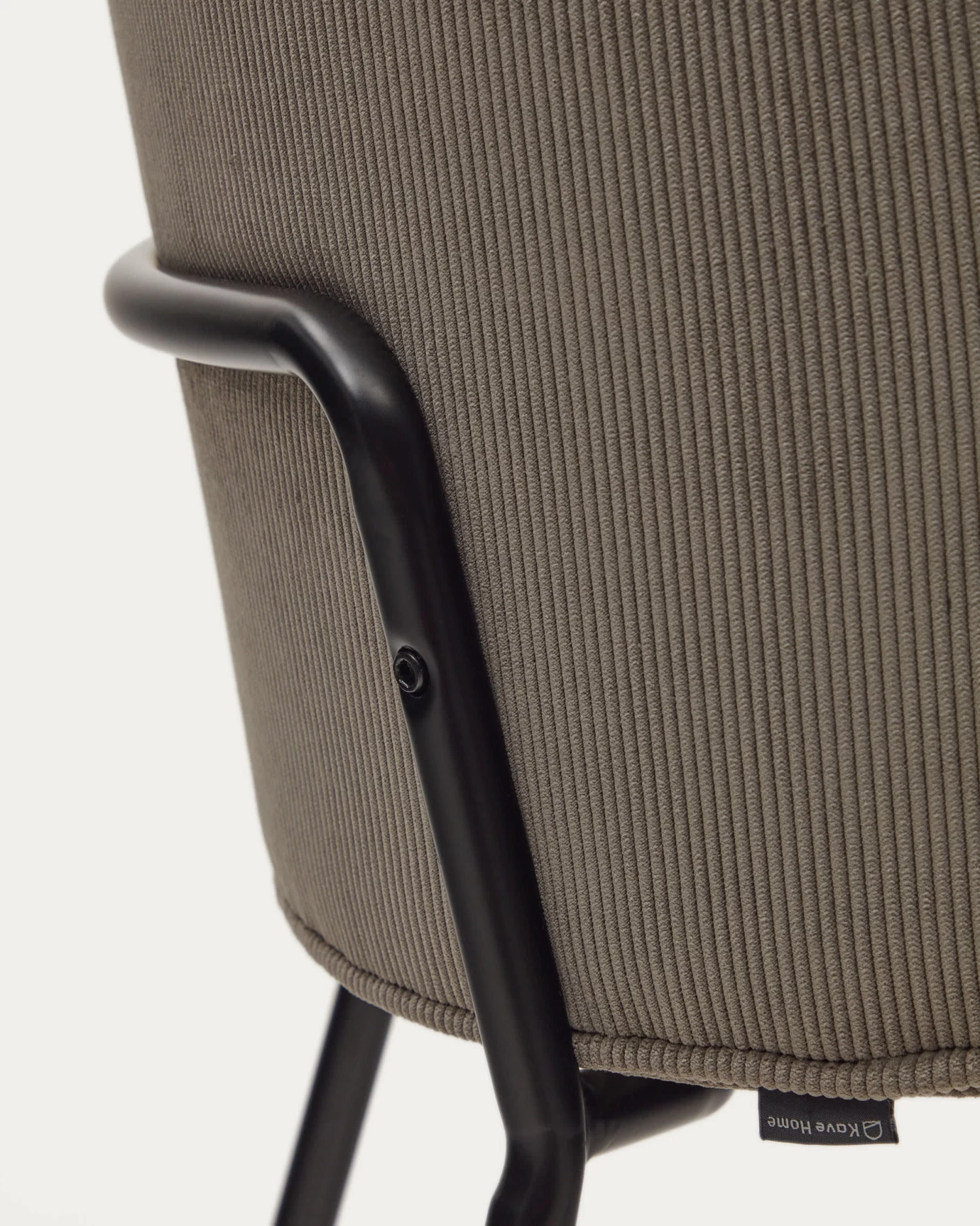 Yunia Chair In Grey Corduroy With Steel Legs In A Painted Black Finish | Kave Home 9 Yunia Chair In Grey Corduroy With Steel Legs In A Painted Black Finish | Kave Home - Image 7