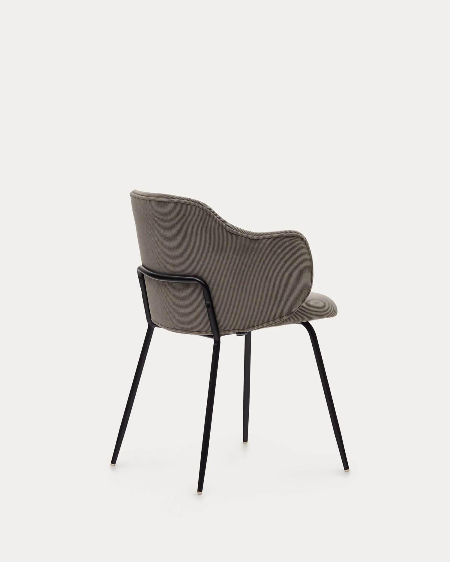 Yunia Chair In Grey Corduroy With Steel Legs In A Painted Black Finish | Kave Home 10 Yunia Chair In Grey Corduroy With Steel Legs In A Painted Black Finish | Kave Home - Image 8