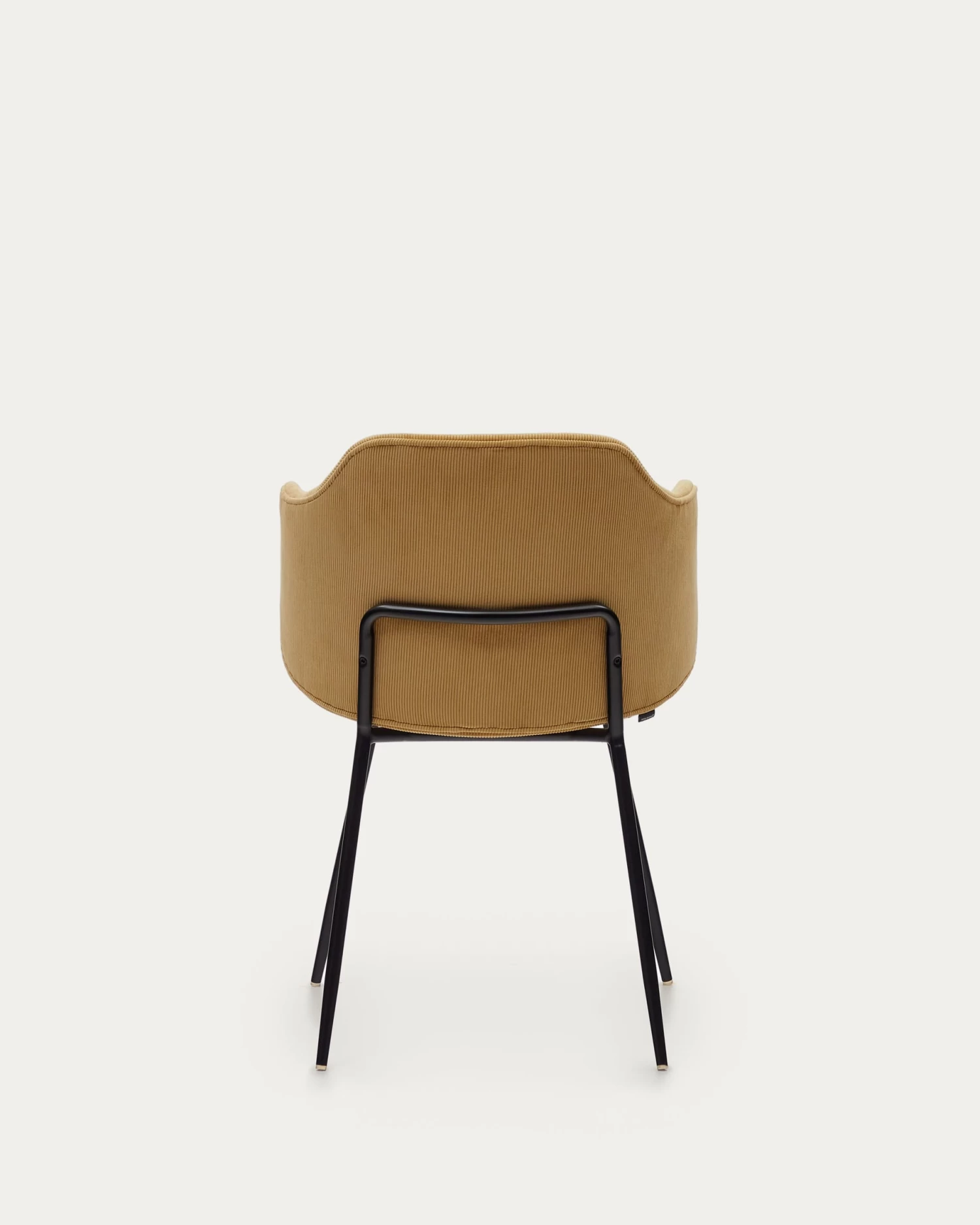 Yunia Chair In Mustard Corduroy With Steel Legs In A Painted Black Finish | Kave Home 12 Yunia Chair In Mustard Corduroy With Steel Legs In A Painted Black Finish | Kave Home - Image 10