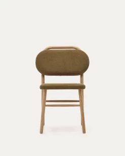 Helda Chair In Green Chenille And Solid Oak Wood | Kave Home -Quality Furniture Store C0100010MY06 1V04