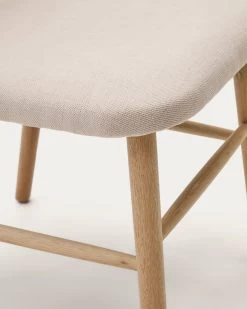 Helda Chair In Beige Chenille And Solid Oak Wood | Kave Home 18 Helda Chair In Beige Chenille And Solid Oak Wood | Kave Home -Quality Furniture Store C0100010MY12 1D04