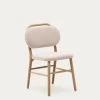 Helda Chair In Beige Chenille And Solid Oak Wood | Kave Home -Quality Furniture Store C0100010MY12 1V01