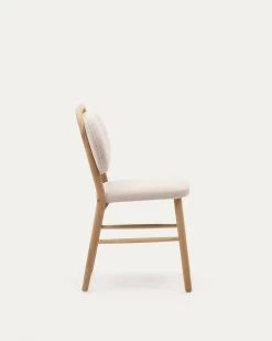 Helda Chair In Beige Chenille And Solid Oak Wood | Kave Home 17 Helda Chair In Beige Chenille And Solid Oak Wood | Kave Home -Quality Furniture Store C0100010MY12 1V02