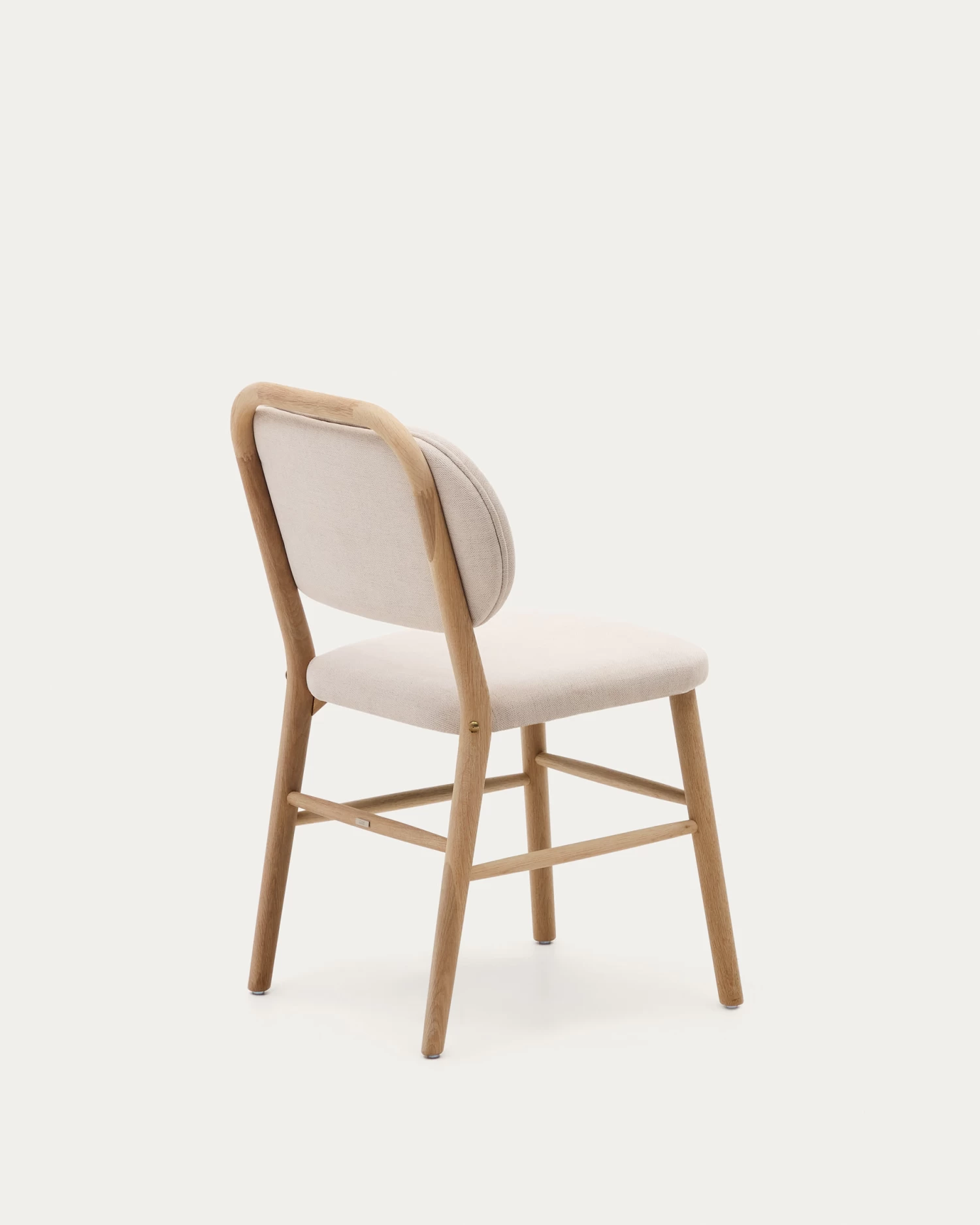 Helda Chair In Beige Chenille And Solid Oak Wood | Kave Home 10 Helda Chair In Beige Chenille And Solid Oak Wood | Kave Home - Image 8