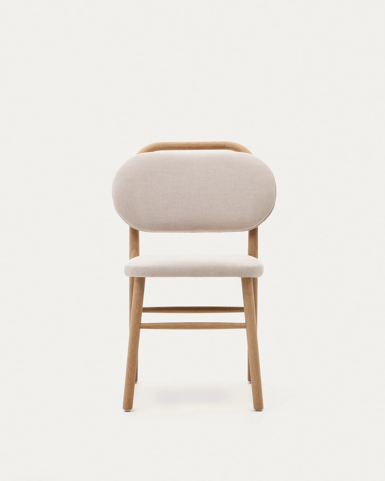 Helda Chair In Beige Chenille And Solid Oak Wood | Kave Home 12 Helda Chair In Beige Chenille And Solid Oak Wood | Kave Home - Image 10