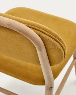 Helda Chair In Mustard Chenille And Solid Oak Wood | Kave Home 17 Helda Chair In Mustard Chenille And Solid Oak Wood | Kave Home -Quality Furniture Store C0100010MY81 1D03