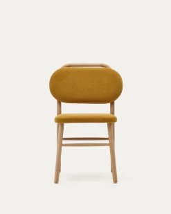 Helda Chair In Mustard Chenille And Solid Oak Wood | Kave Home 19 Helda Chair In Mustard Chenille And Solid Oak Wood | Kave Home -Quality Furniture Store C0100010MY81 1V04