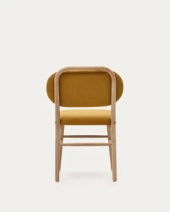 Helda Chair In Mustard Chenille And Solid Oak Wood | Kave Home 21 Helda Chair In Mustard Chenille And Solid Oak Wood | Kave Home -Quality Furniture Store C0100010MY81 1V05