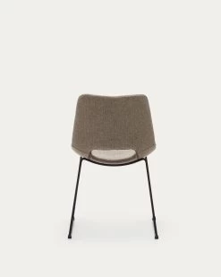Zahara Chair In Brown With Steel Legs In A Black Finish | Kave Home -Quality Furniture Store C0100012JJ11 1V05