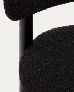 Nebai Chair In Black Fleece And Solid Oak Wood Structure With Black Finish | Kave Home 14 Nebai Chair In Black Fleece And Solid Oak Wood Structure With Black Finish | Kave Home -Quality Furniture Store C0100117TB01 1D01