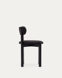 Nebai Chair In Black Fleece And Solid Oak Wood Structure With Black Finish | Kave Home 17 Nebai Chair In Black Fleece And Solid Oak Wood Structure With Black Finish | Kave Home -Quality Furniture Store C0100117TB01 1V02