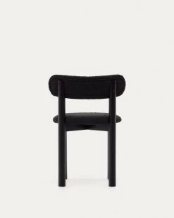 Nebai Chair In Black Fleece And Solid Oak Wood Structure With Black Finish | Kave Home 21 Nebai Chair In Black Fleece And Solid Oak Wood Structure With Black Finish | Kave Home -Quality Furniture Store C0100117TB01 1V05