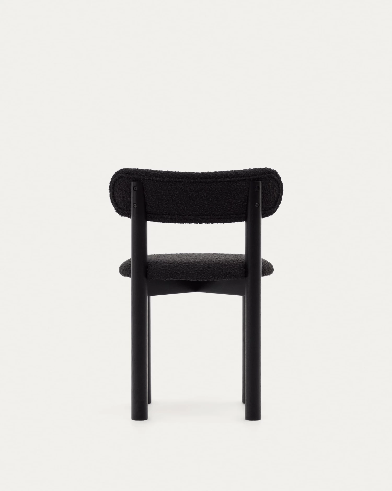 Nebai Chair In Black Fleece And Solid Oak Wood Structure With Black Finish | Kave Home 12 Nebai Chair In Black Fleece And Solid Oak Wood Structure With Black Finish | Kave Home - Image 10
