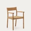 Yalia Chair In Solid Oak 100% FSC With Natural Finish And Rope Seat | Kave Home -Quality Furniture Store C0100122CP46 1V01
